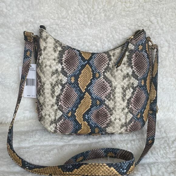 Brand New Design “Jessica Simpson” Python Blue Soft Zoey Crossbody Purse Bag - Picture 3 of 9